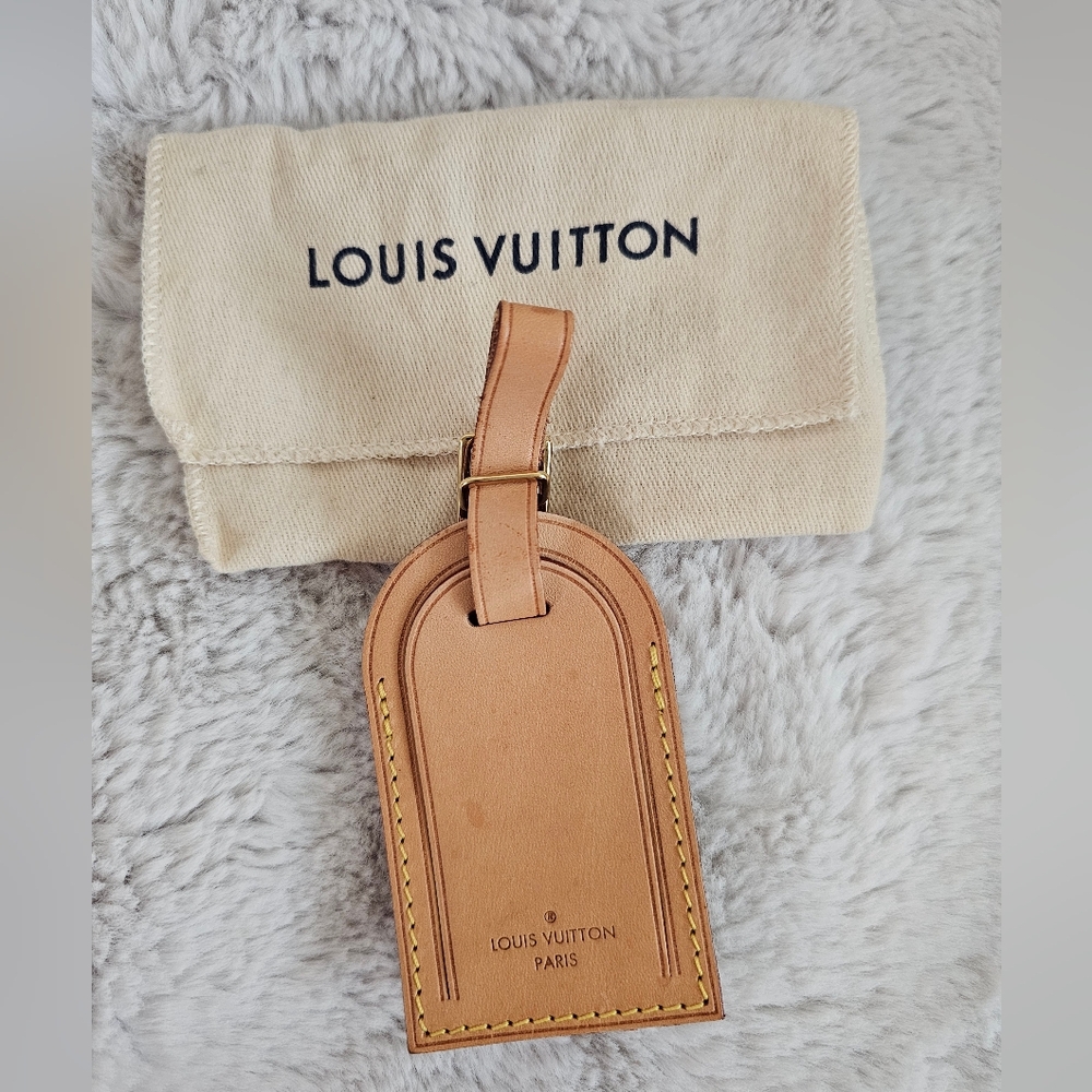 Louis Vuitton Tan Luggage Tag